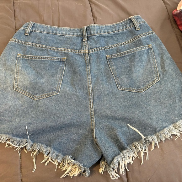 Denim Distressed Shorts - Picture 2 of 2
